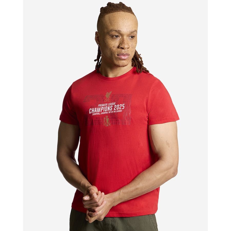 Liverpool T-Shirt EPL Champions 2024/25 - Red - Men's-SoccerKits Hub | Buy Soccer Jerseys Online